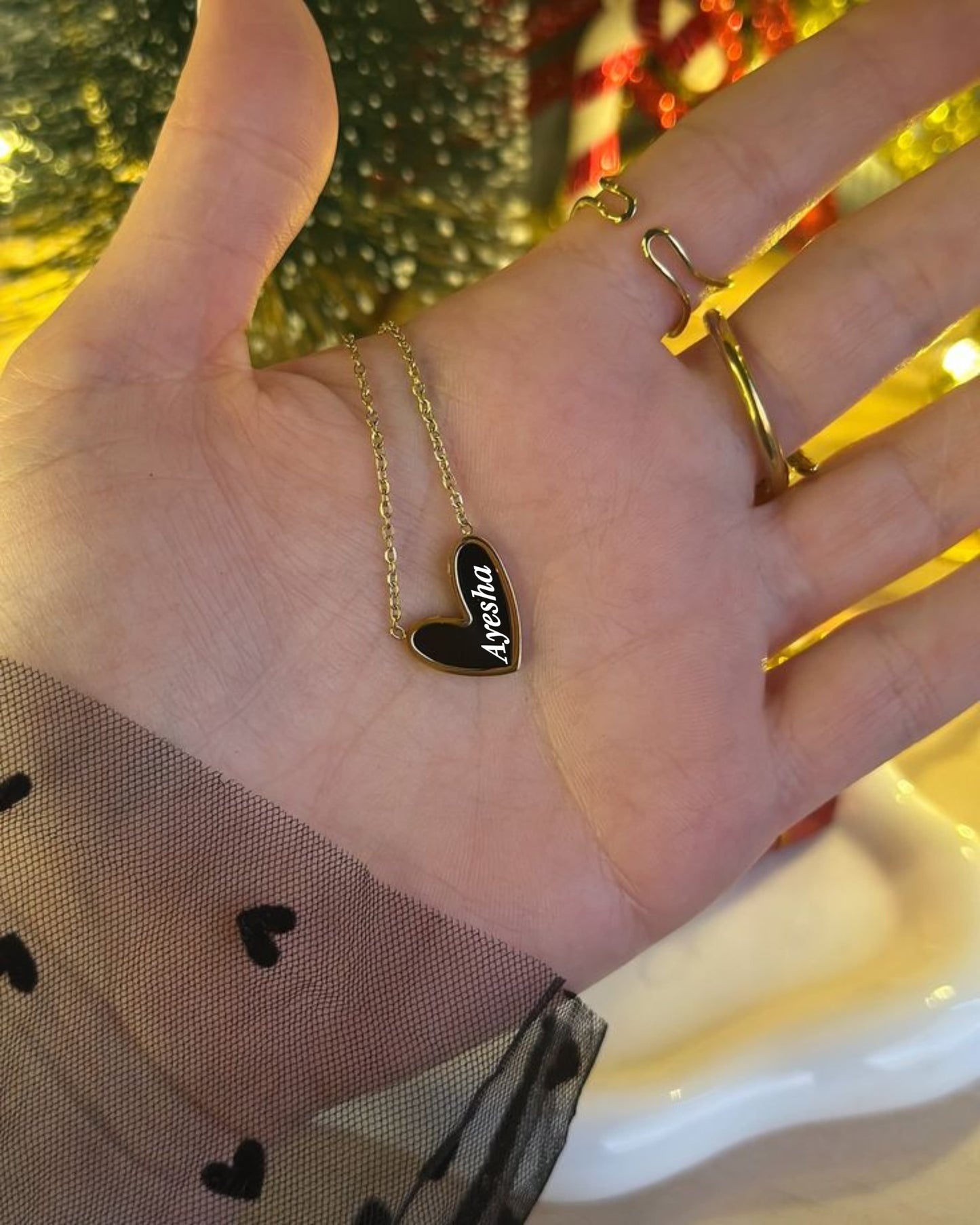 Black Heart Necklace π€